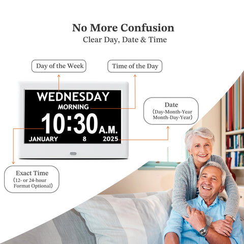 Pastigio remote control next to clock enabling simple hands-free setting