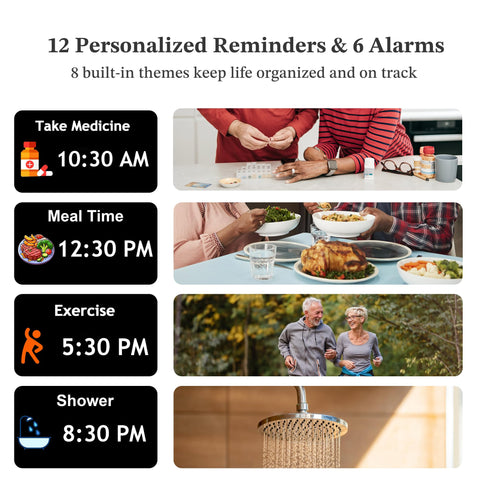 Pastigio wall mounted in hallway improving daily time awareness for seniors