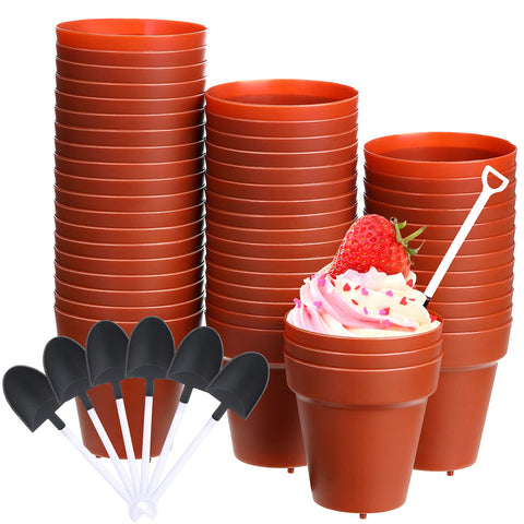 Patelai front pack showing flowerpot cups and spoons, useful for quick party service