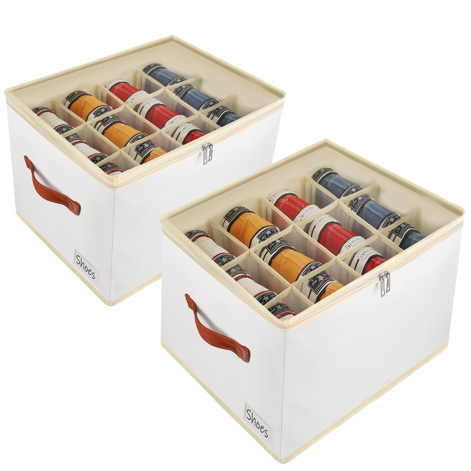 Patinao front view showing two storage boxes and clear lids for quick access