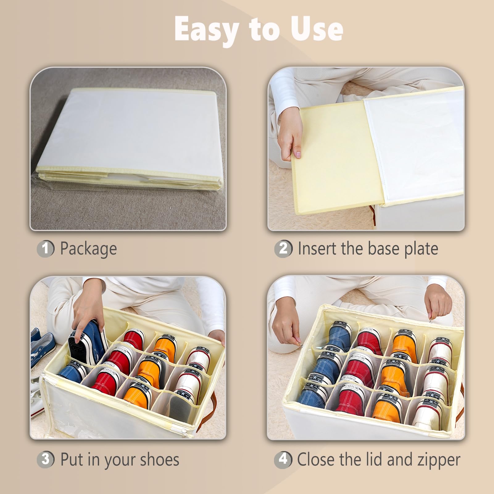 Patinao box inside ottoman showing perfect fit and easy retrieval