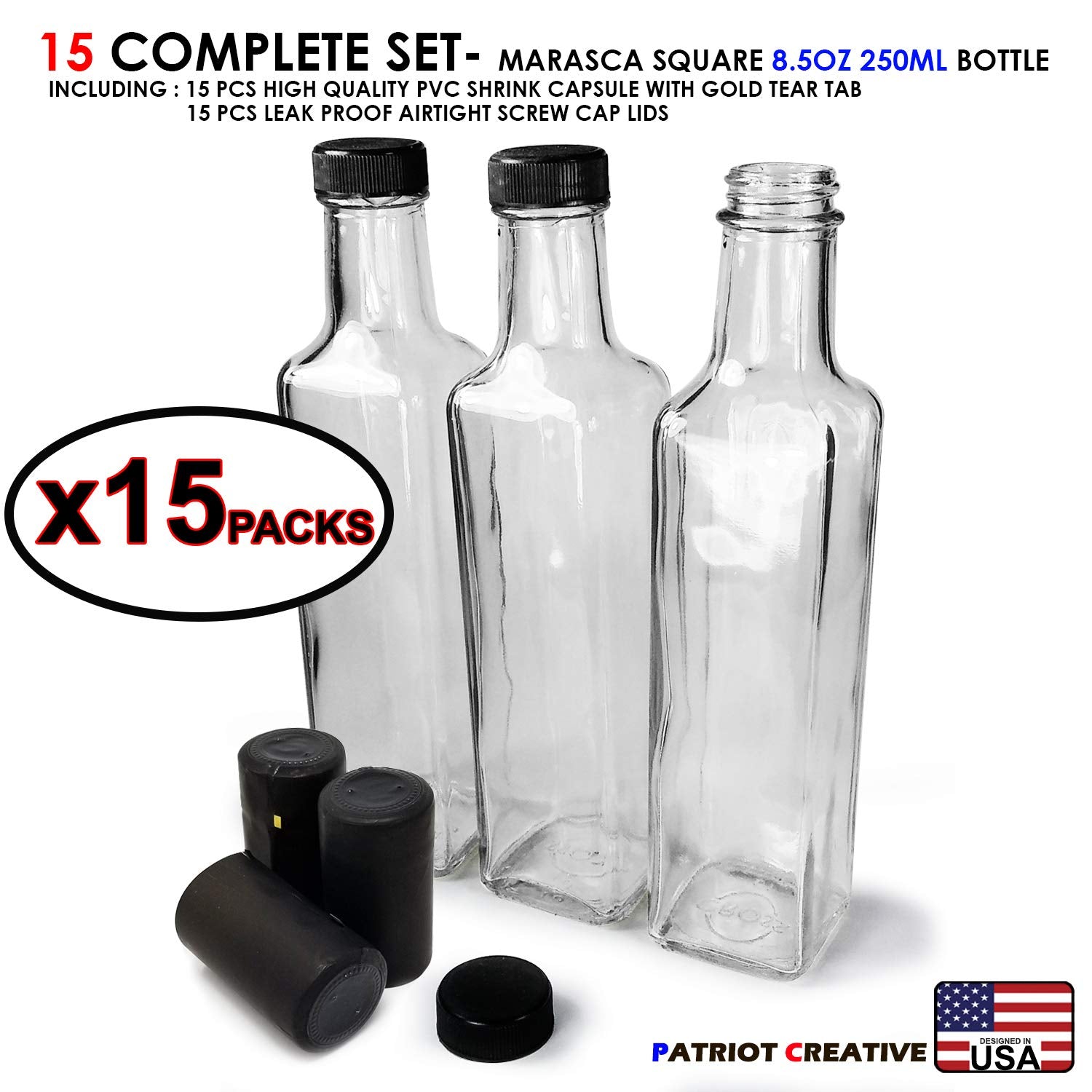PATRIOT CREATIVE gold tear‑tab shrink capsule demonstrating tamper evidence and elegant finish