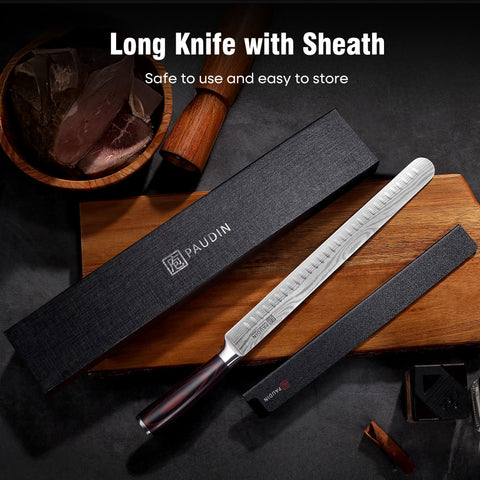 PAUDIN knife on grill-side board in lifestyle scene improving carving efficiency