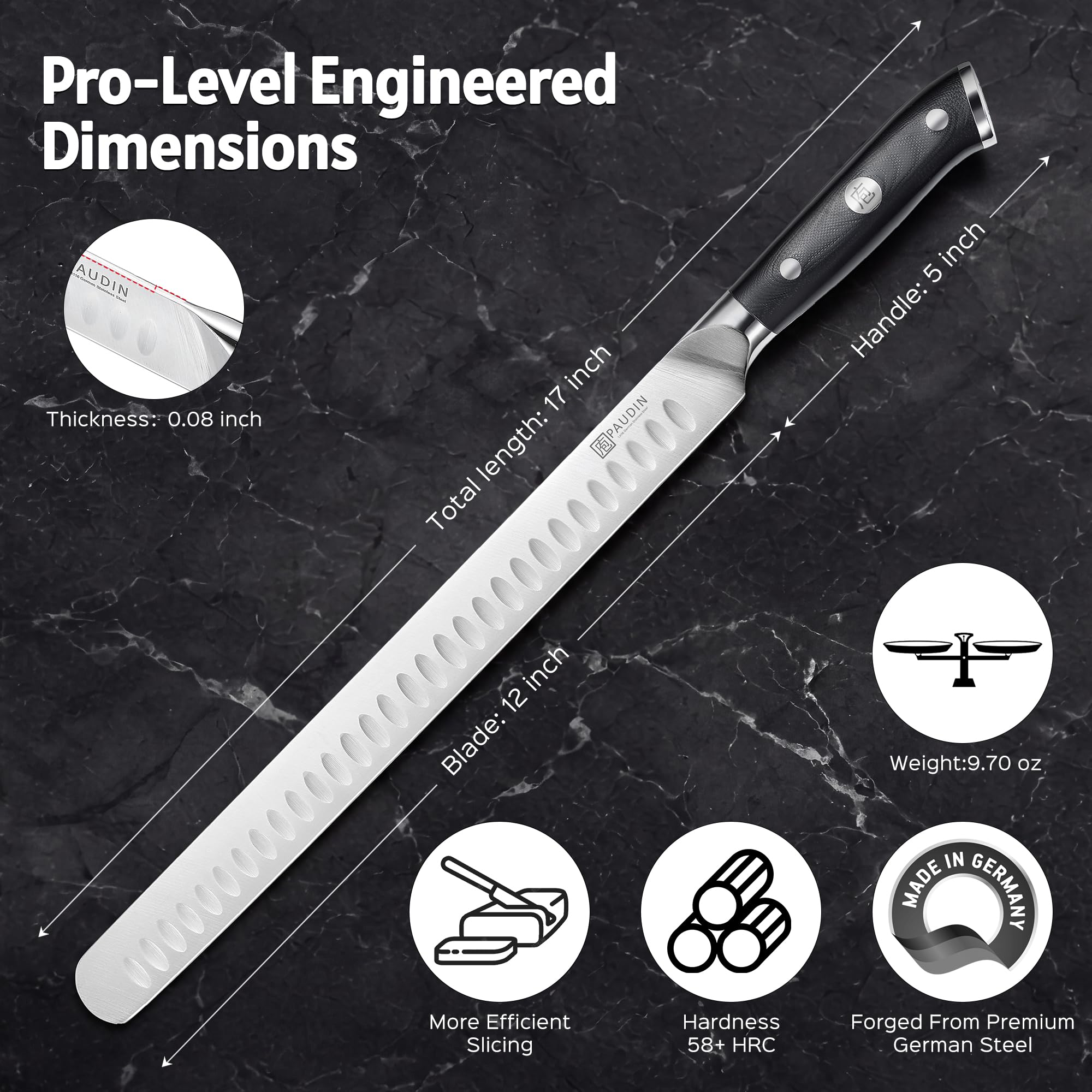 PAUDIN polished spine and finger guard offering safety and pinch grip