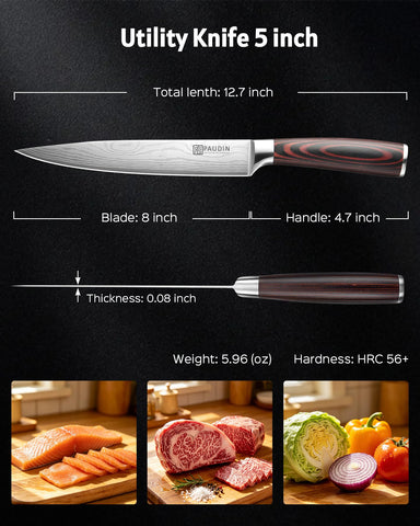 PAUDIN hand-sharpened edge angle detail for long-lasting sharpness