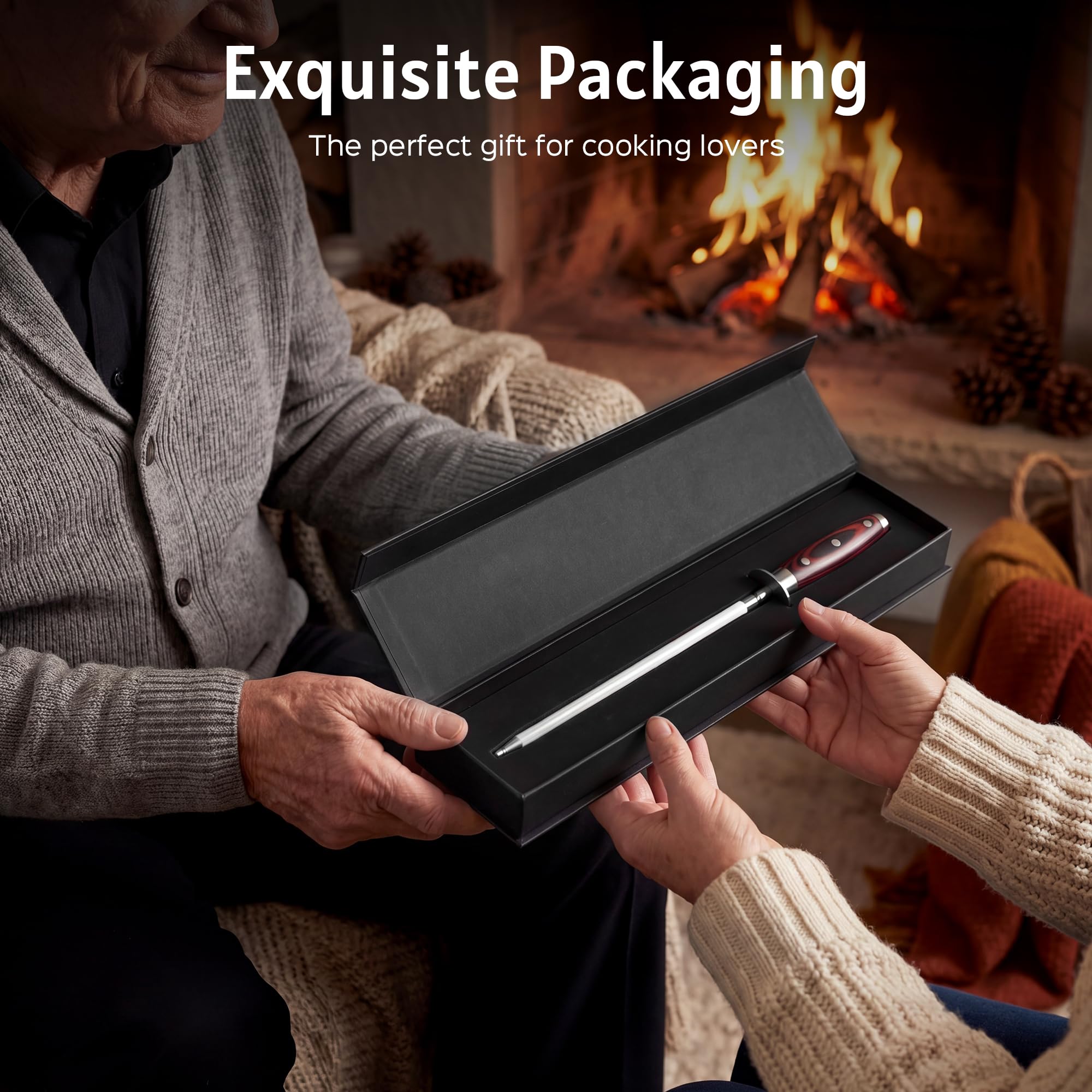 PAUDIN honing rod in gift box ideal presentation for kitchen professionals