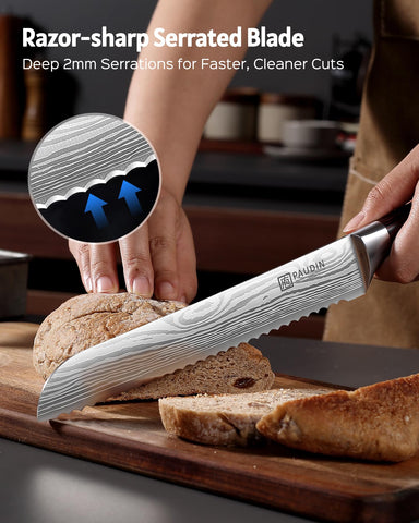 PAUDIN full knife with sheath showing protective storage and safe transport benefit