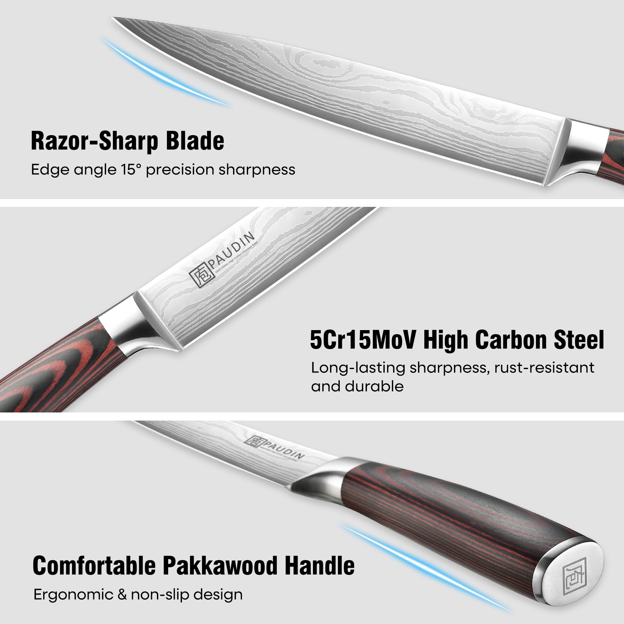 PAUDIN knife on kitchen counter in lifestyle scene for professional results