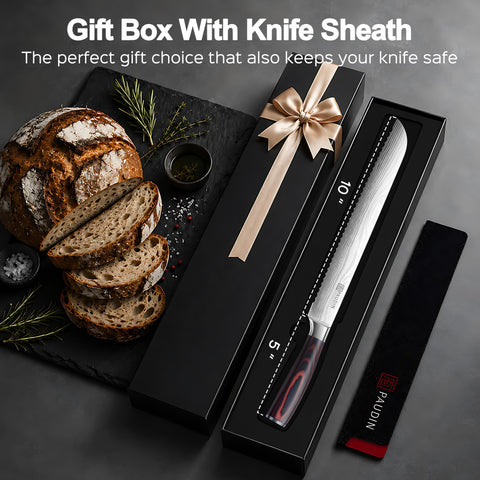 PAUDIN elegant gift box with knife displayed for presentable, ready-to-gift appeal