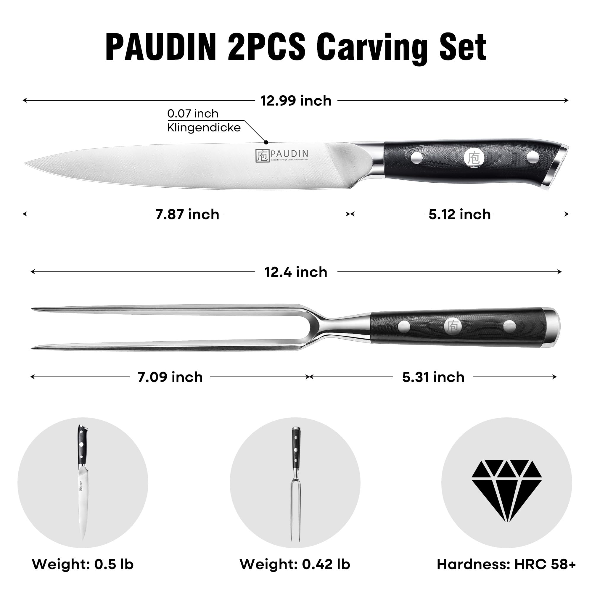 PAUDIN carving a turkey demonstrating smooth even slices and precision