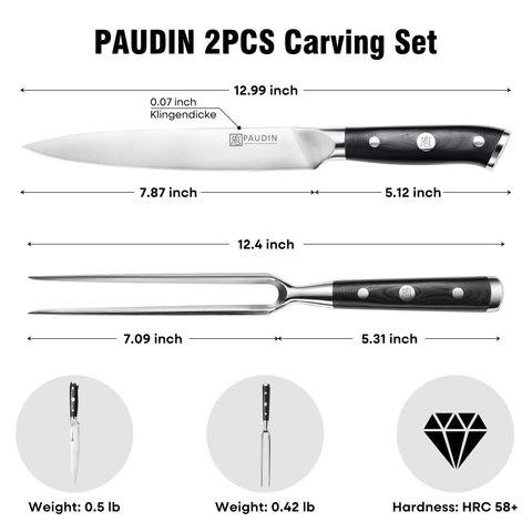 PAUDIN carving a turkey demonstrating smooth even slices and precision