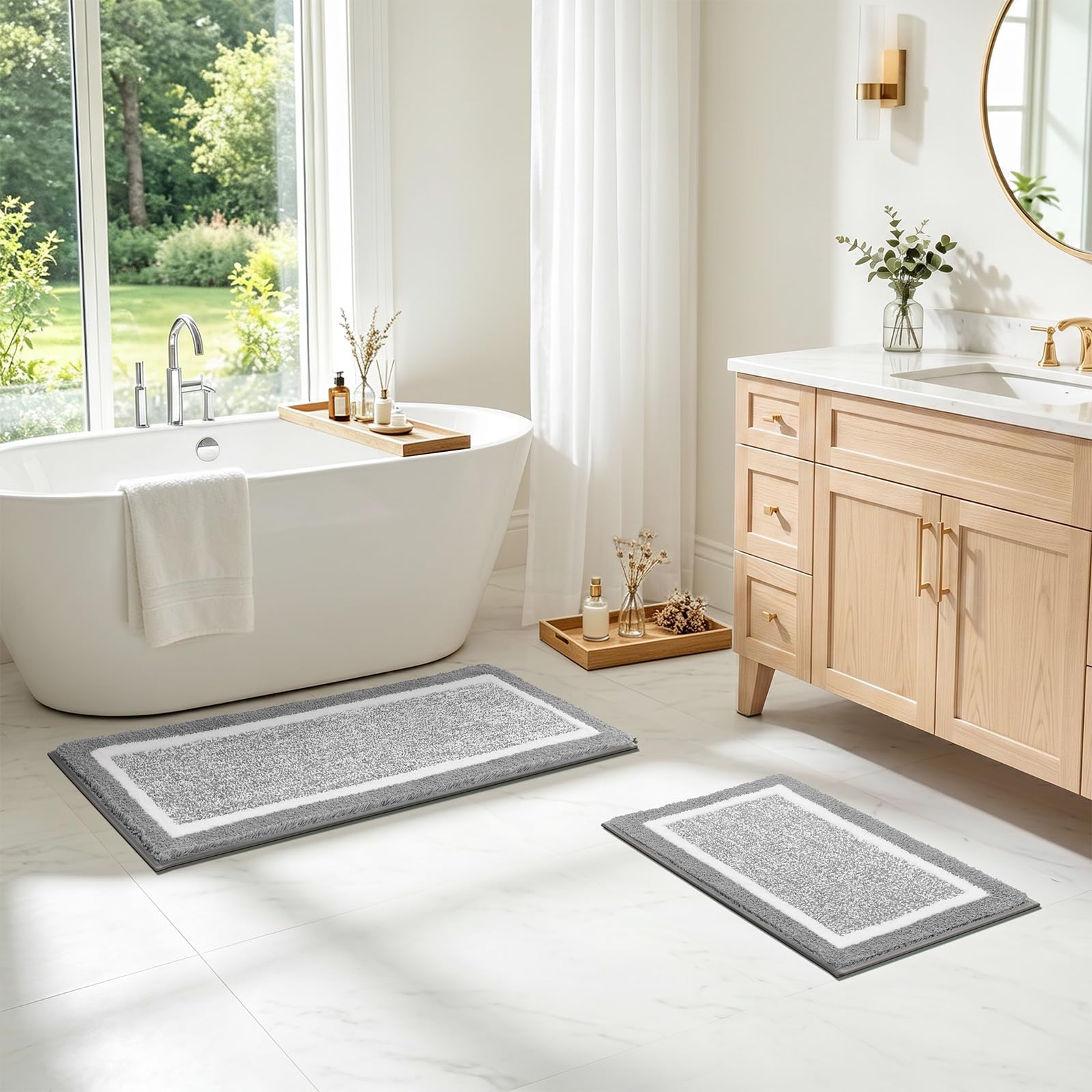 Folded Pauwer rugs ready for washing, highlights machine-washable convenience