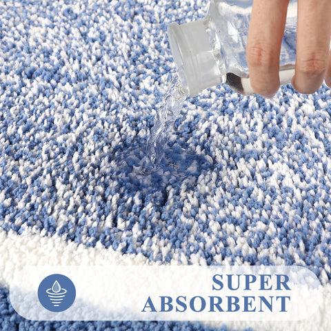 Pauwer large bath mat next to tub providing warm step-in comfort