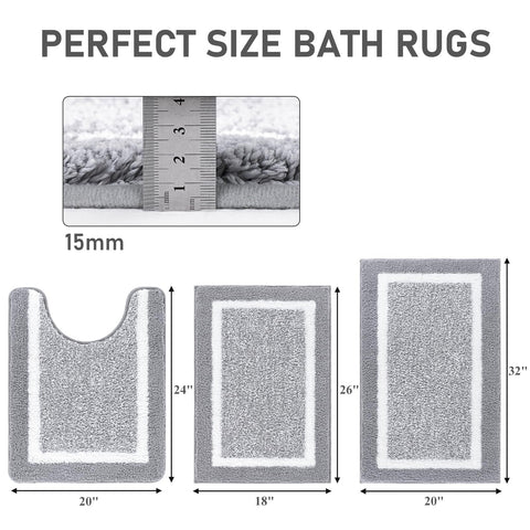Pauwer bathroom lifestyle scene with rugs in use showing cozy spa-like comfort benefit