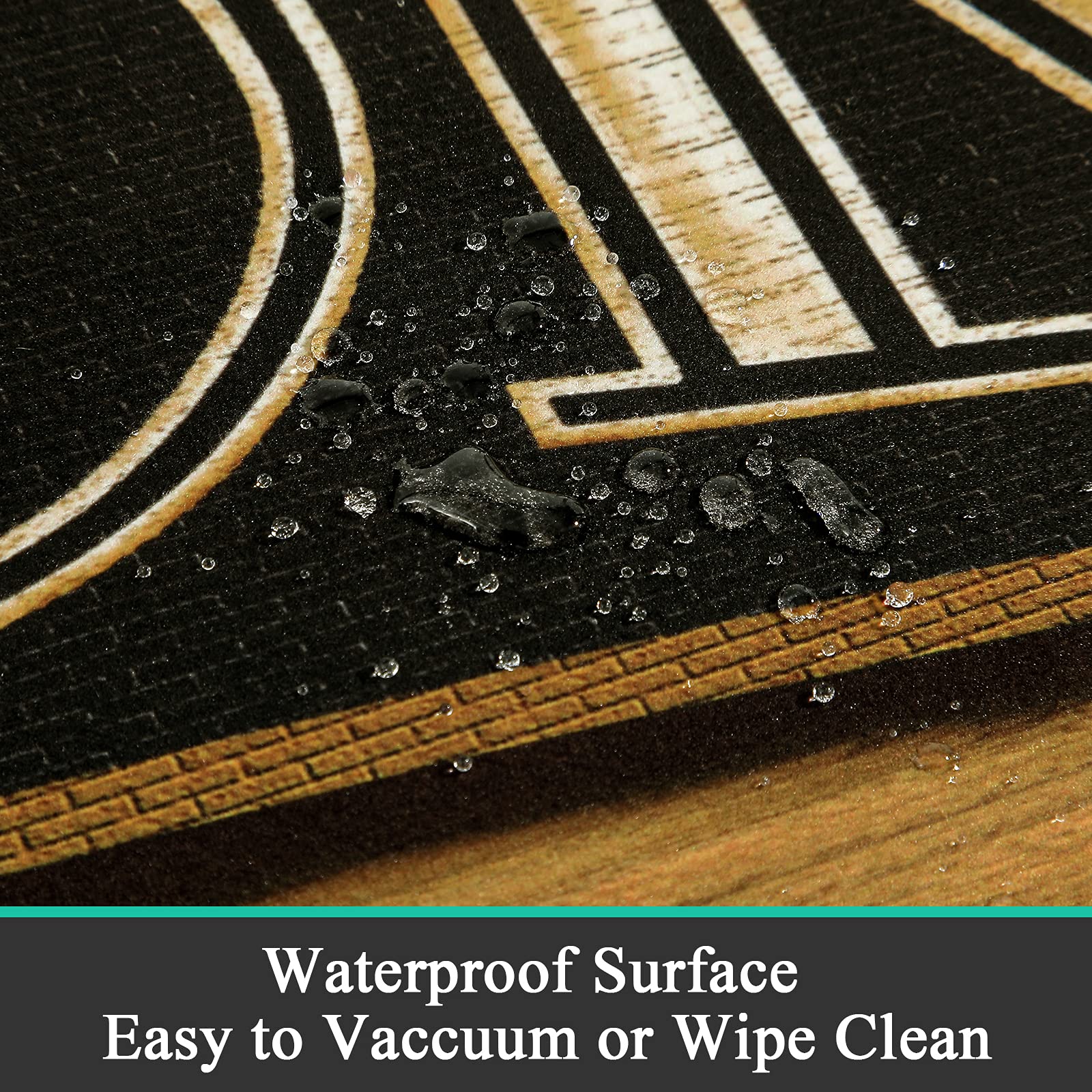 Pauwer runner rubber backing detail ensuring non-slip stability on hard floors