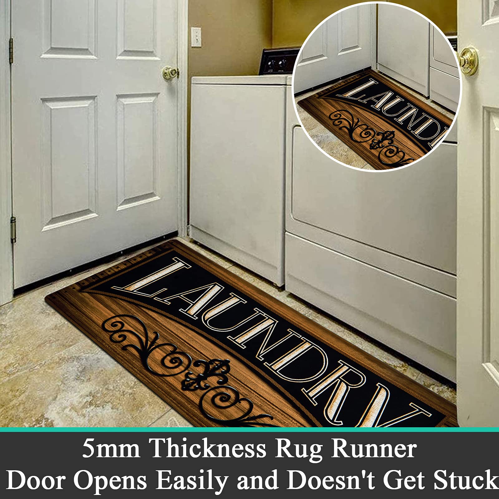Pauwer runner in kitchen lifestyle scene adding comfort and style at sink