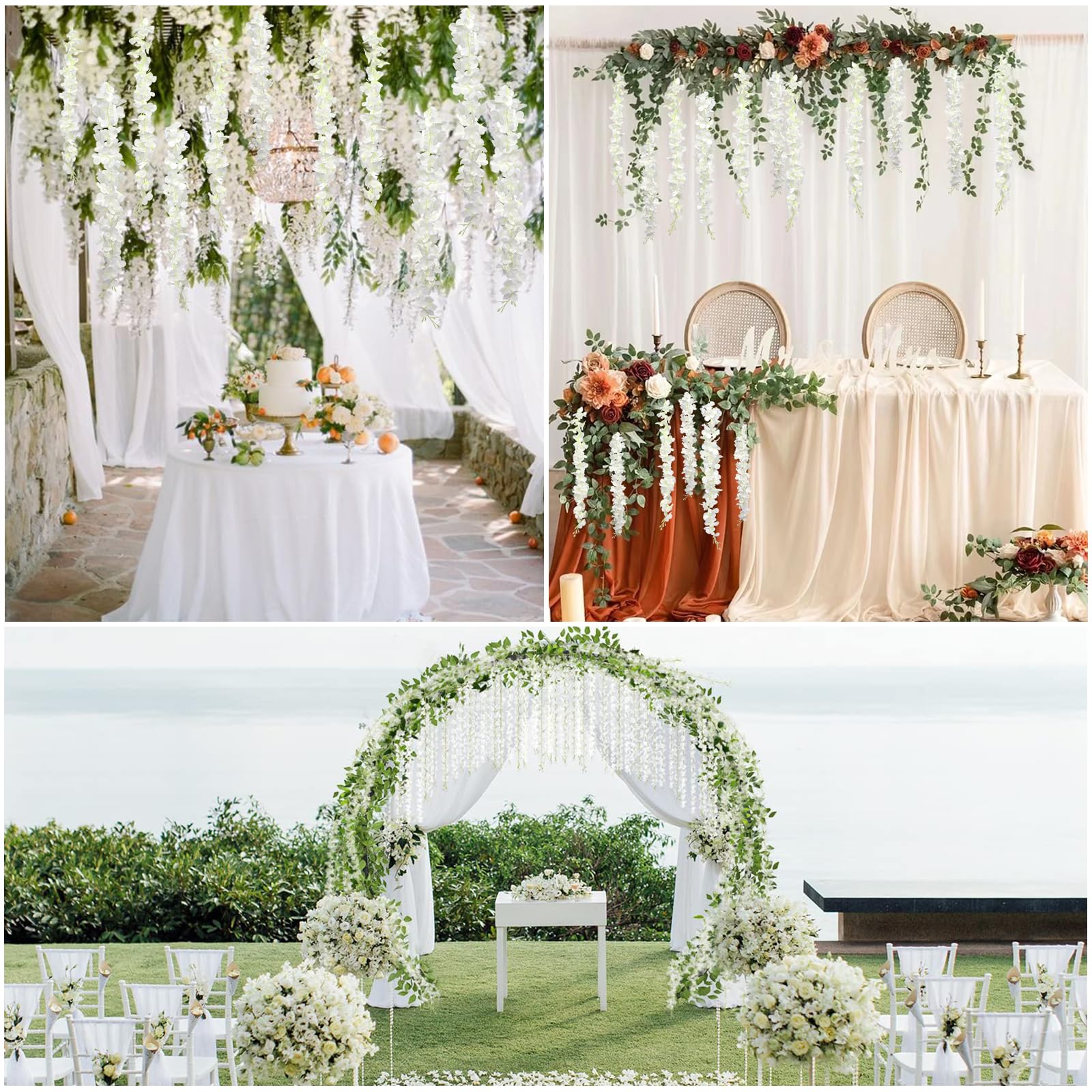 Pauwer wisteria decorating a staircase railing adding instant visual fullness