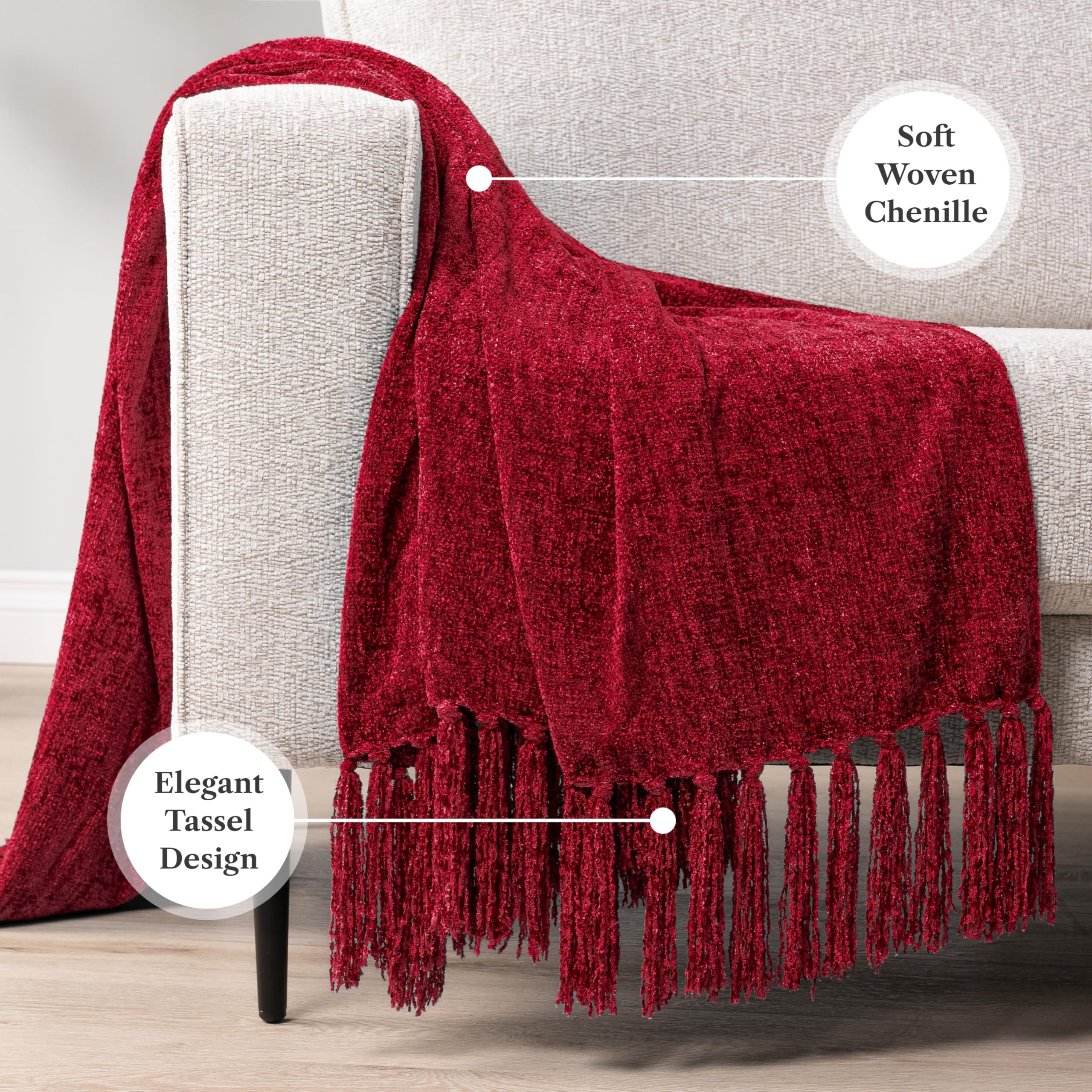 PAVILIA folded throw on shelf demonstrating compact storage and neatness