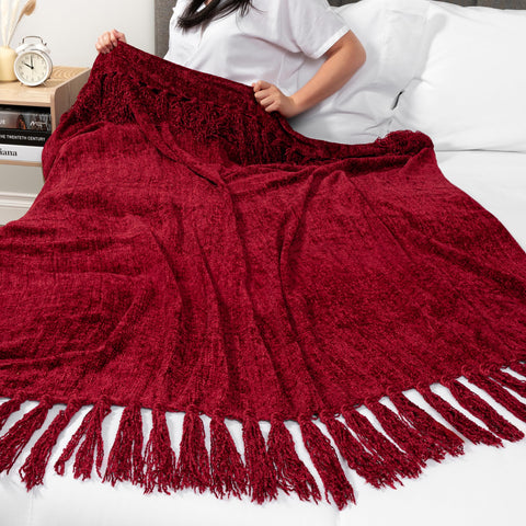 PAVILIA blanket used on lap while reading for comfortable warmth