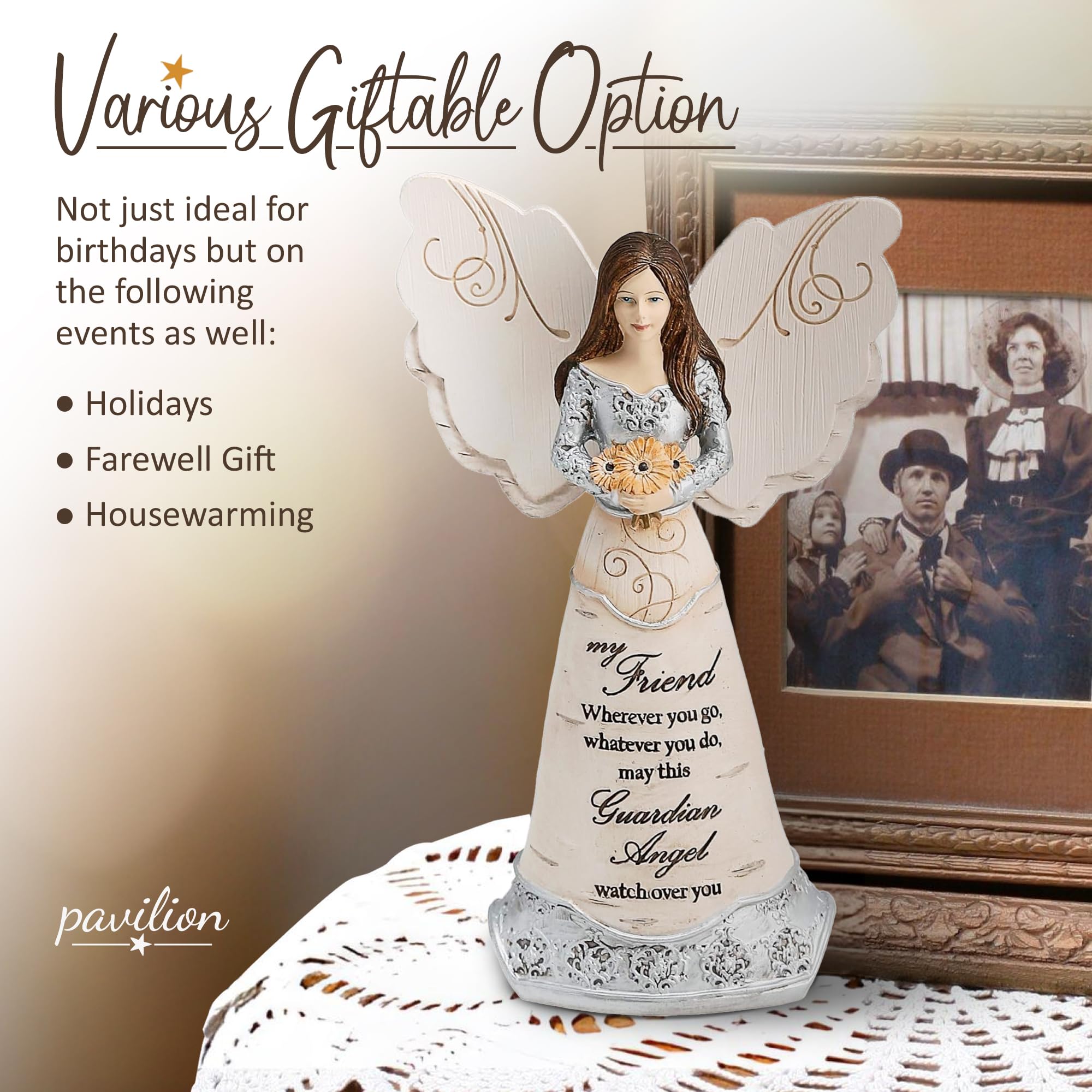 Pavilion Elements gift-ready packaging presenting the figurine as a thoughtful present
