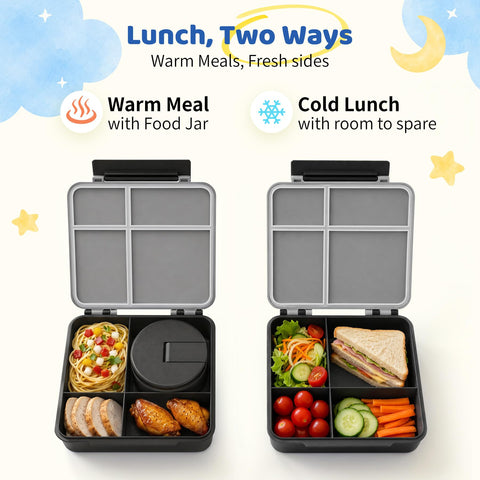 Pawtong open bento with packed fruits sandwich and sides illustrating organized portions