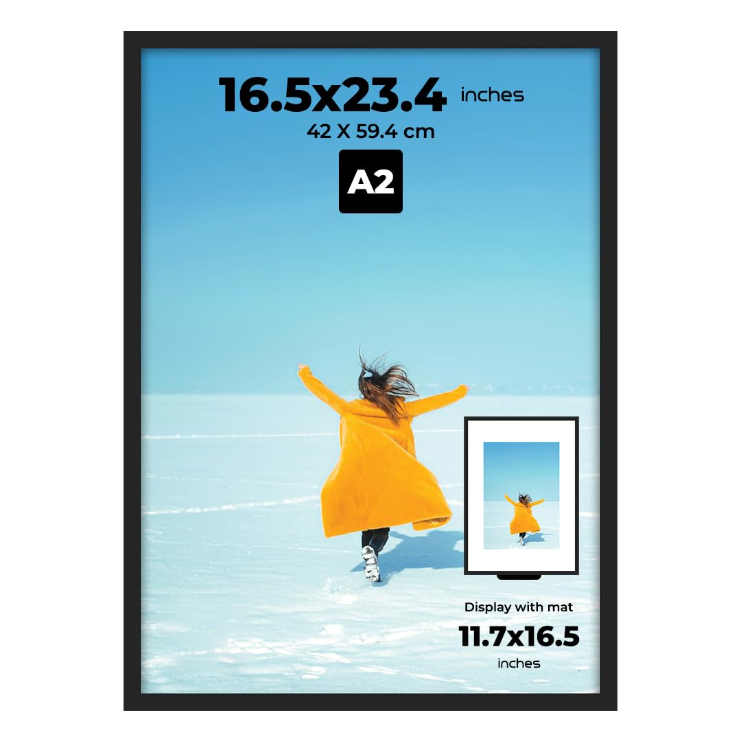PAXNOK front view showing sleek black frame and centered poster for polished display