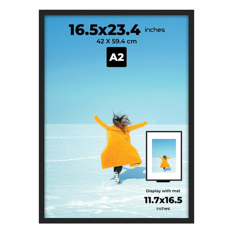 PAXNOK front view showing sleek black frame and centered poster for polished display