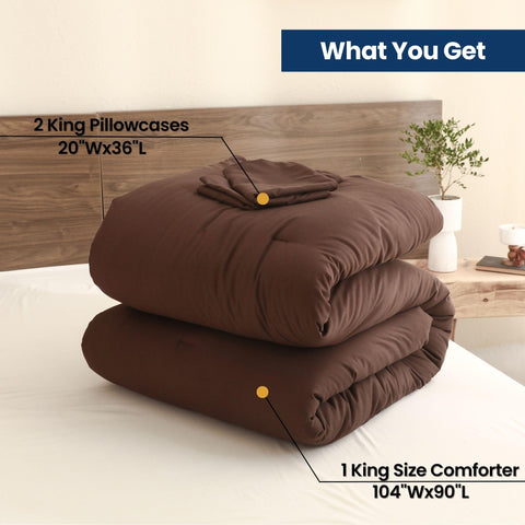 Paxrac comforter in styled bedroom setting showing warm, inviting atmosphere