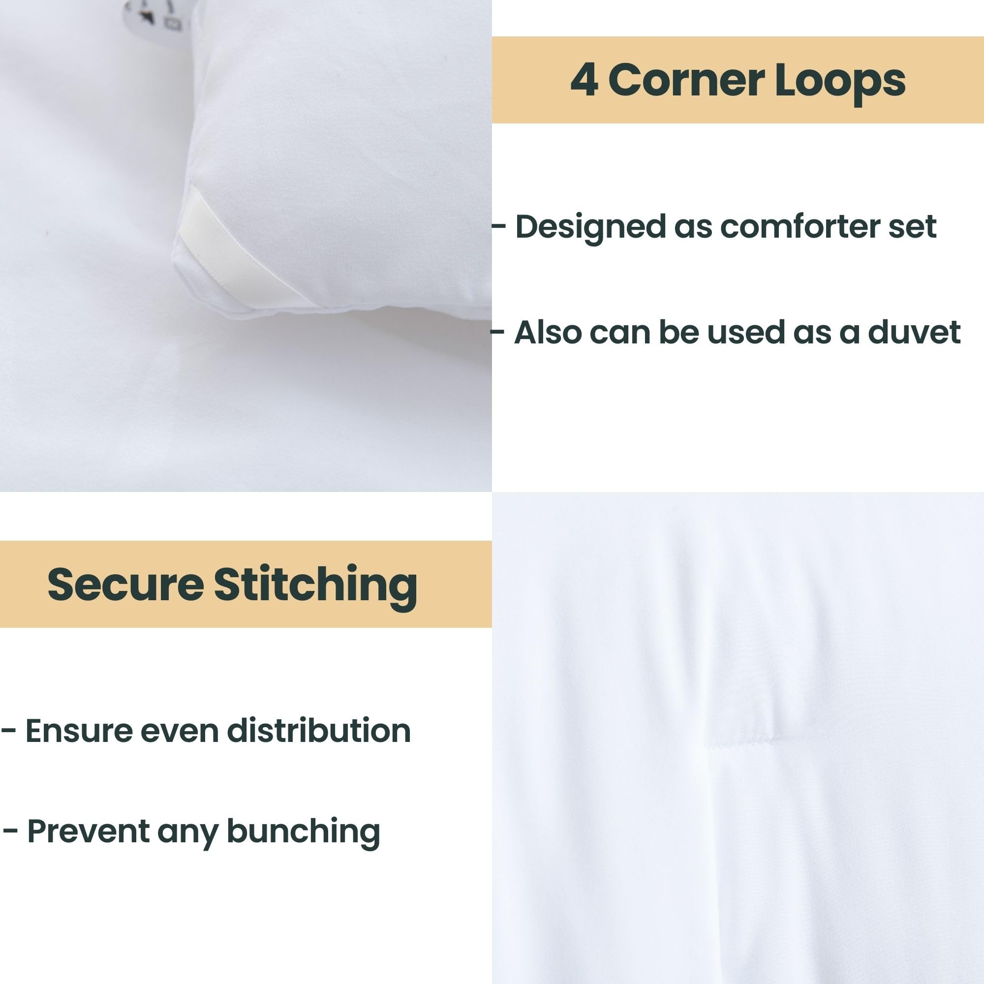 Paxrac pillowcases flat lay displaying included pieces for complete bedding setup