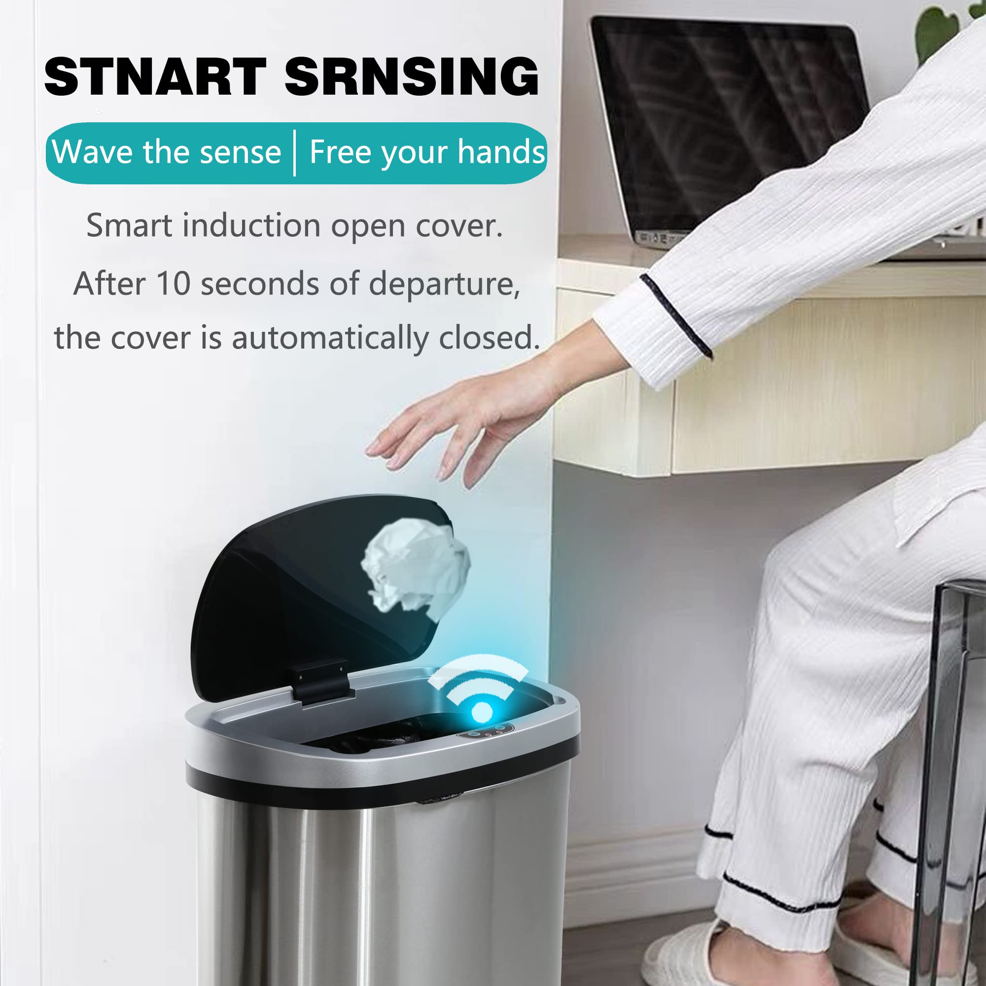 PayLessHere open lid and sensor activated demonstrating hands-free convenience