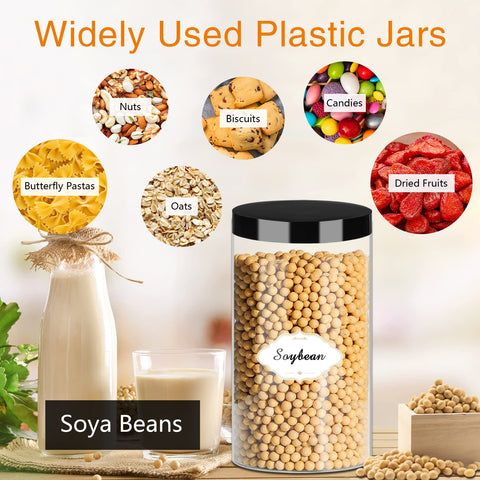 PeacePeo stackable jars arranged on shelf saving space and keeping pantry neat