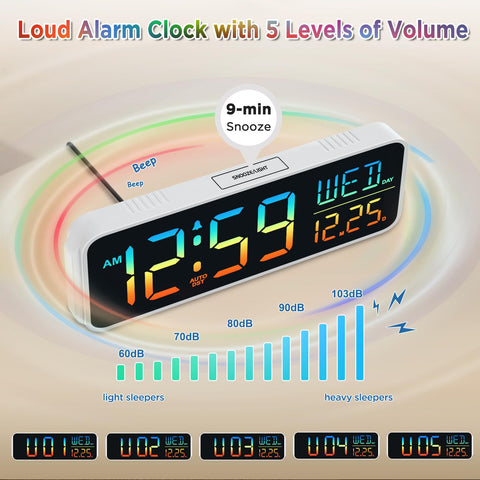 Peakeep alarm snooze button detail offering easy nap extension