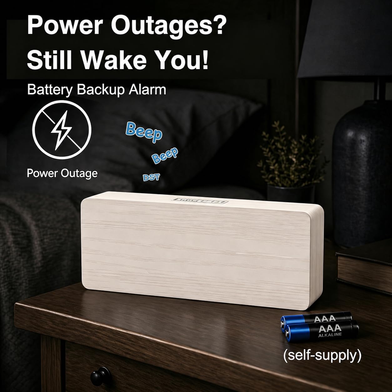 Peakeep side profile with visible buttons and included power plug