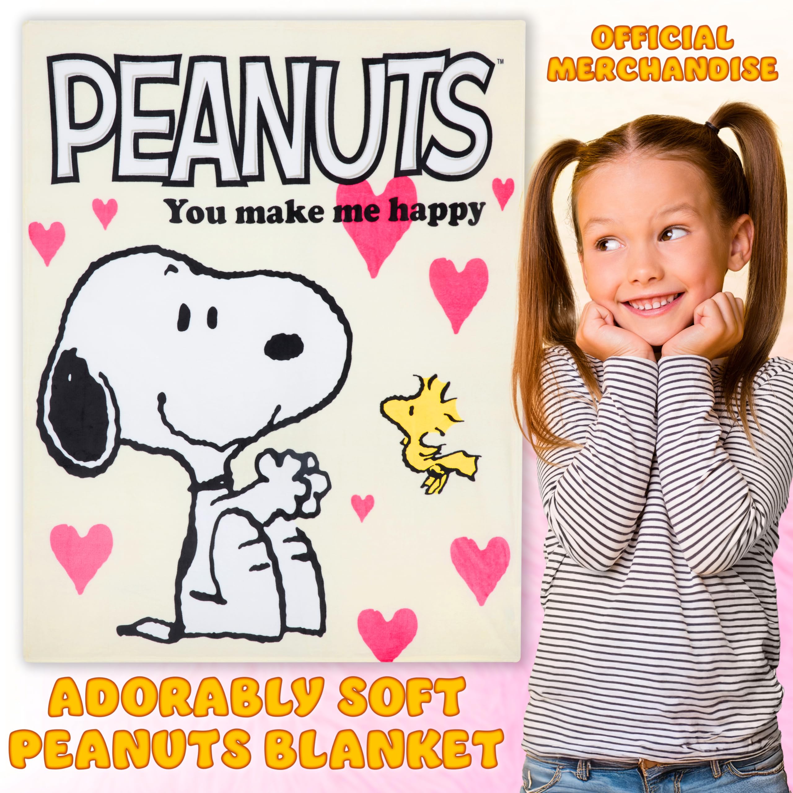Peanuts Snoopy close texture shot highlighting plush fleece comfort