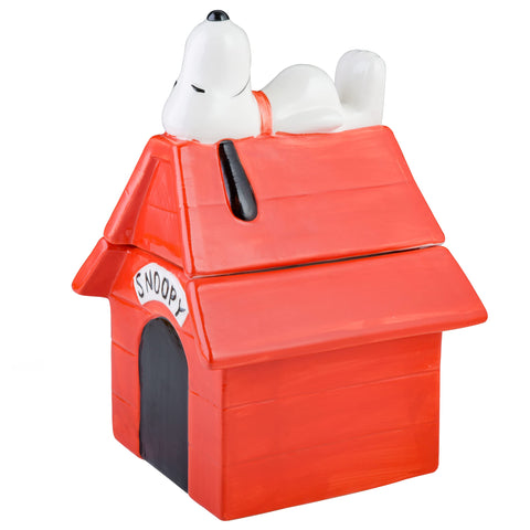 Peanuts Snoopy front view showing doghouse design and collectible charm