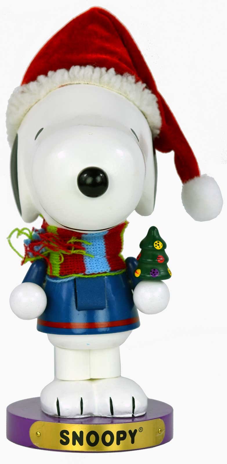 Peanuts Snoopy nutcracker front view showing character charm and festive display benefit