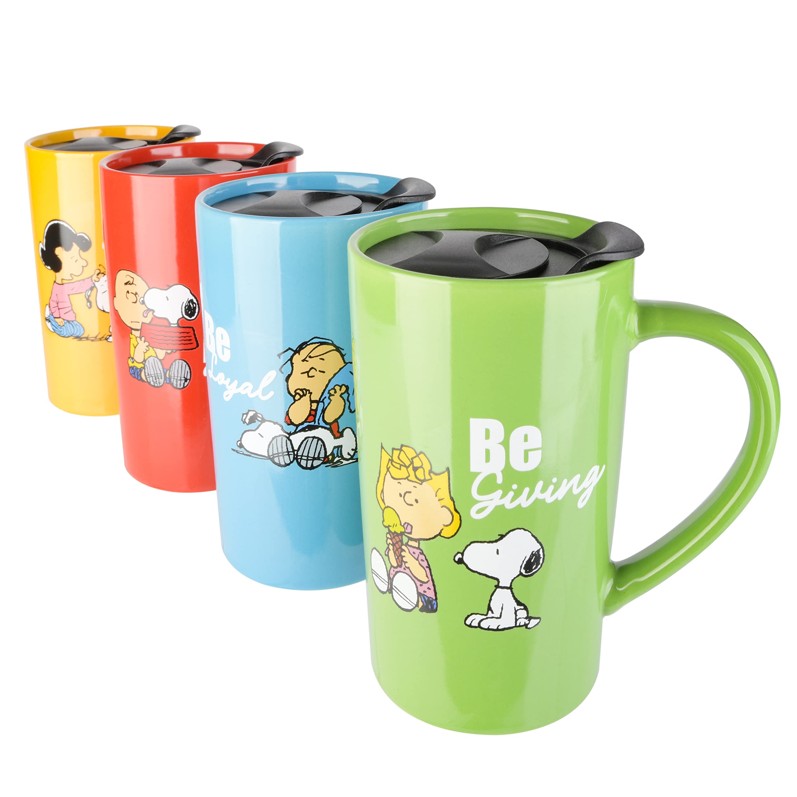 Peanuts Snoopy handle detail on stoneware cup for secure comfortable grip