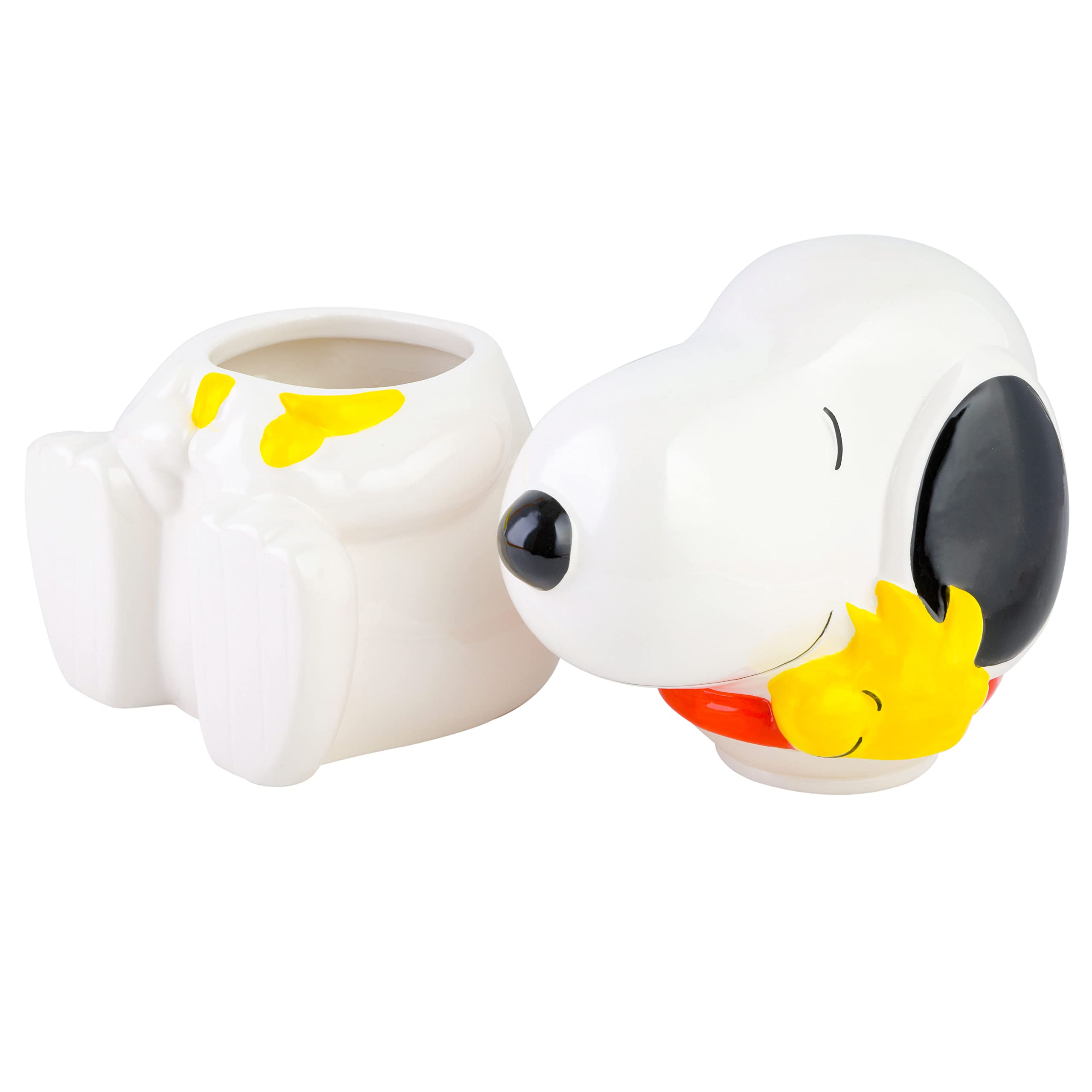 Peanuts Snoopy side profile showing painted detail and durable ceramic benefit