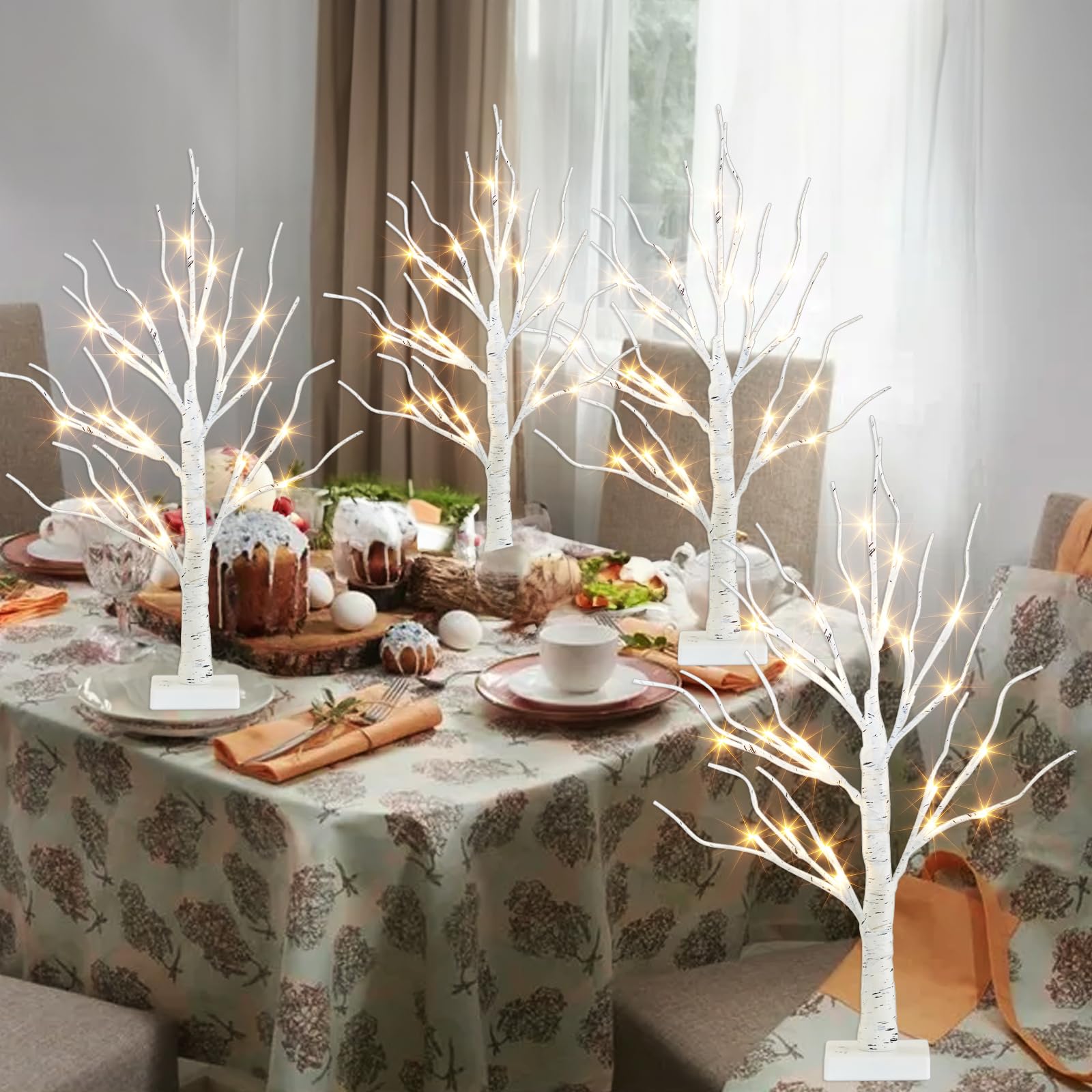 PEIDUO four-tree group vignette displaying coordinated 4-pack arrangement for events