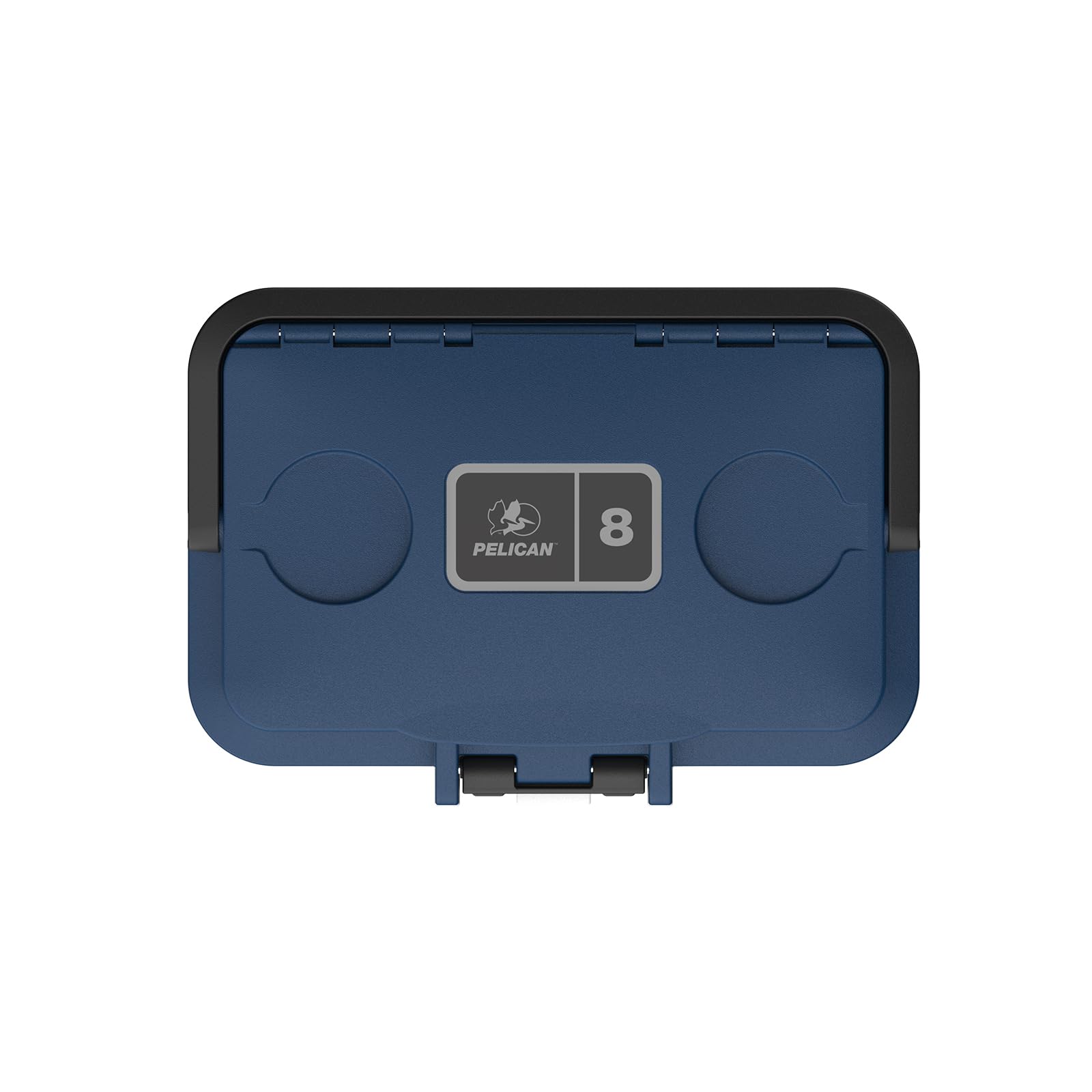 Pelican lid dry-storage compartment showing protected storage for small items