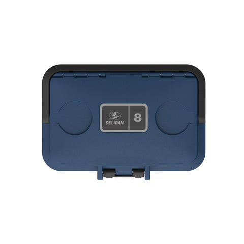 Pelican lid dry-storage compartment showing protected storage for small items