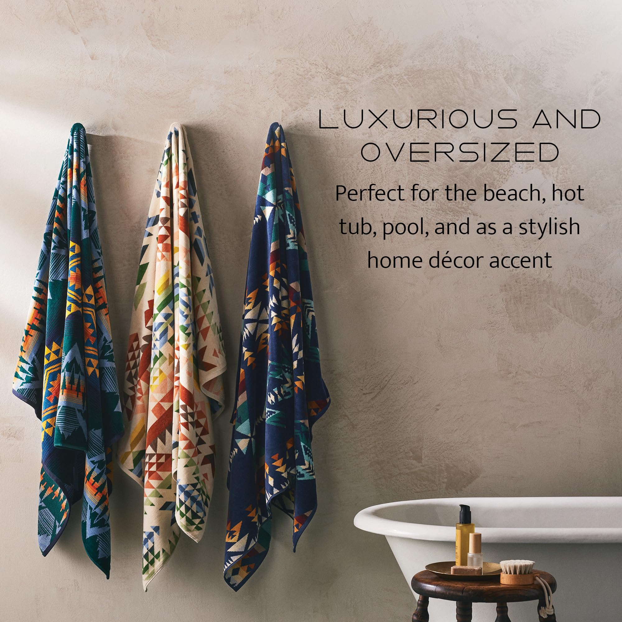Pendleton looped absorbent back detail for faster drying benefit