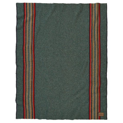 Pendleton throw front view showing full stripes and cozy coverage