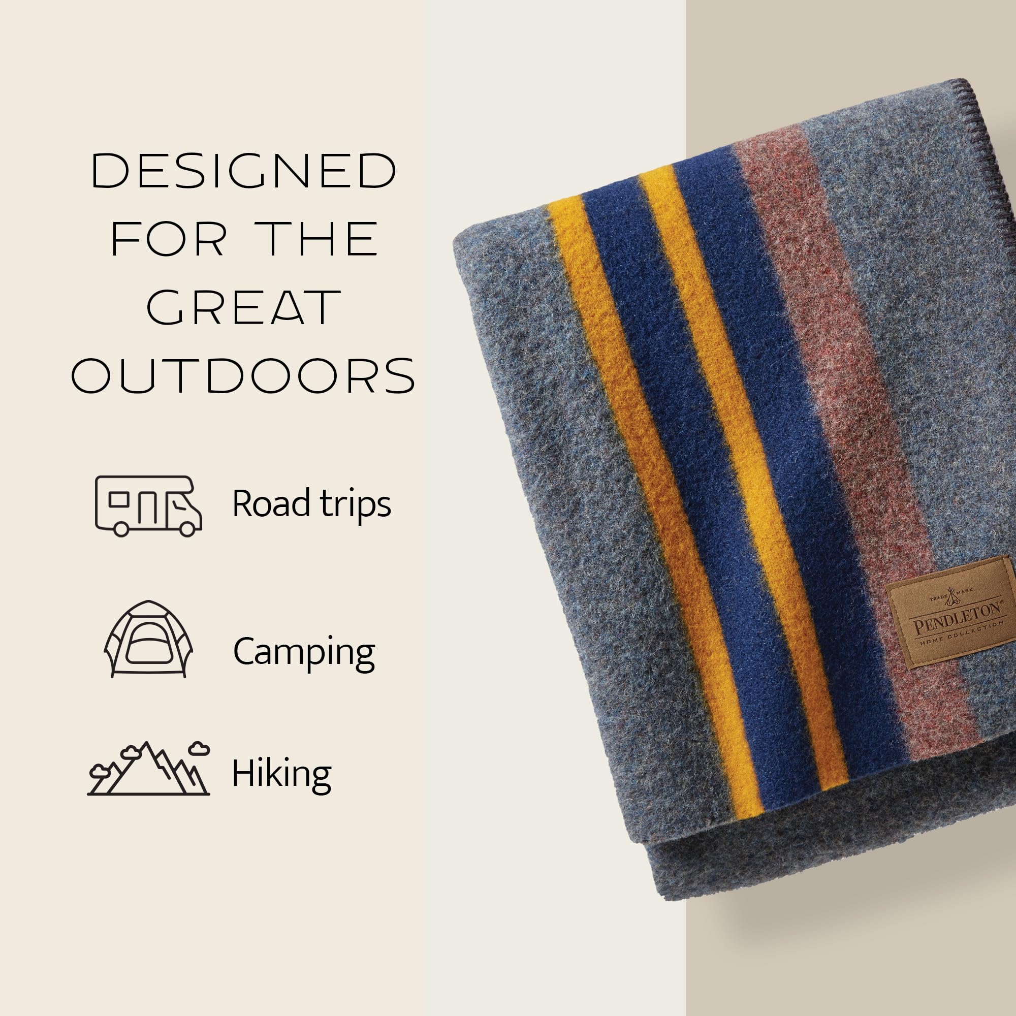Pendleton throw draped on couch offering stylish home warmth