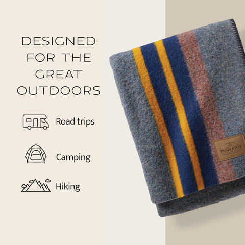 Pendleton throw draped on couch offering stylish home warmth