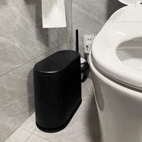 PENGKE placed in bathroom setting highlighting tidy, discreet waste containment