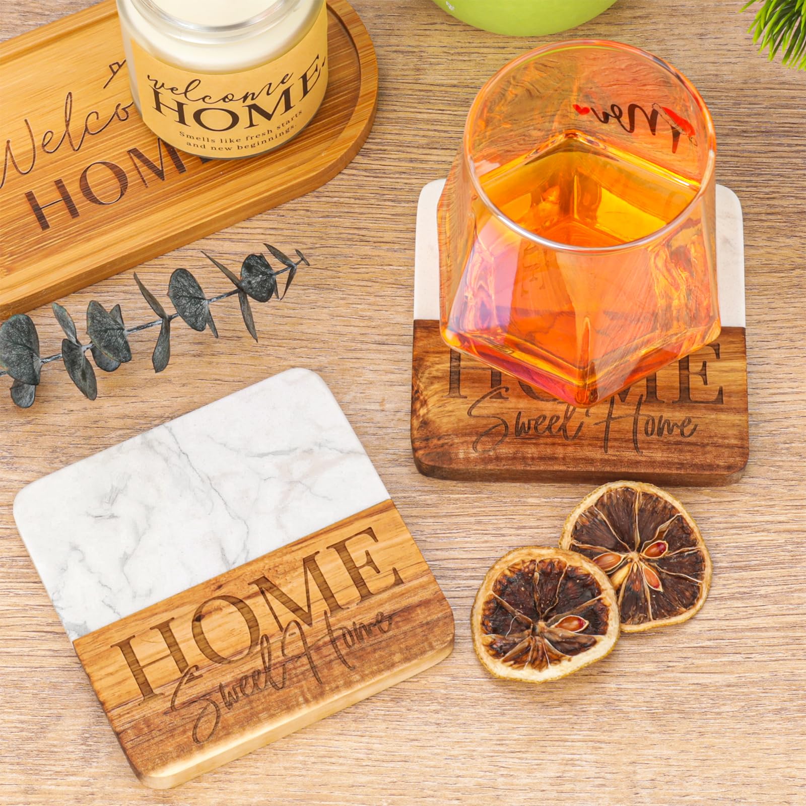 pengtai coasters with honey dipper closeup highlighting utility and style