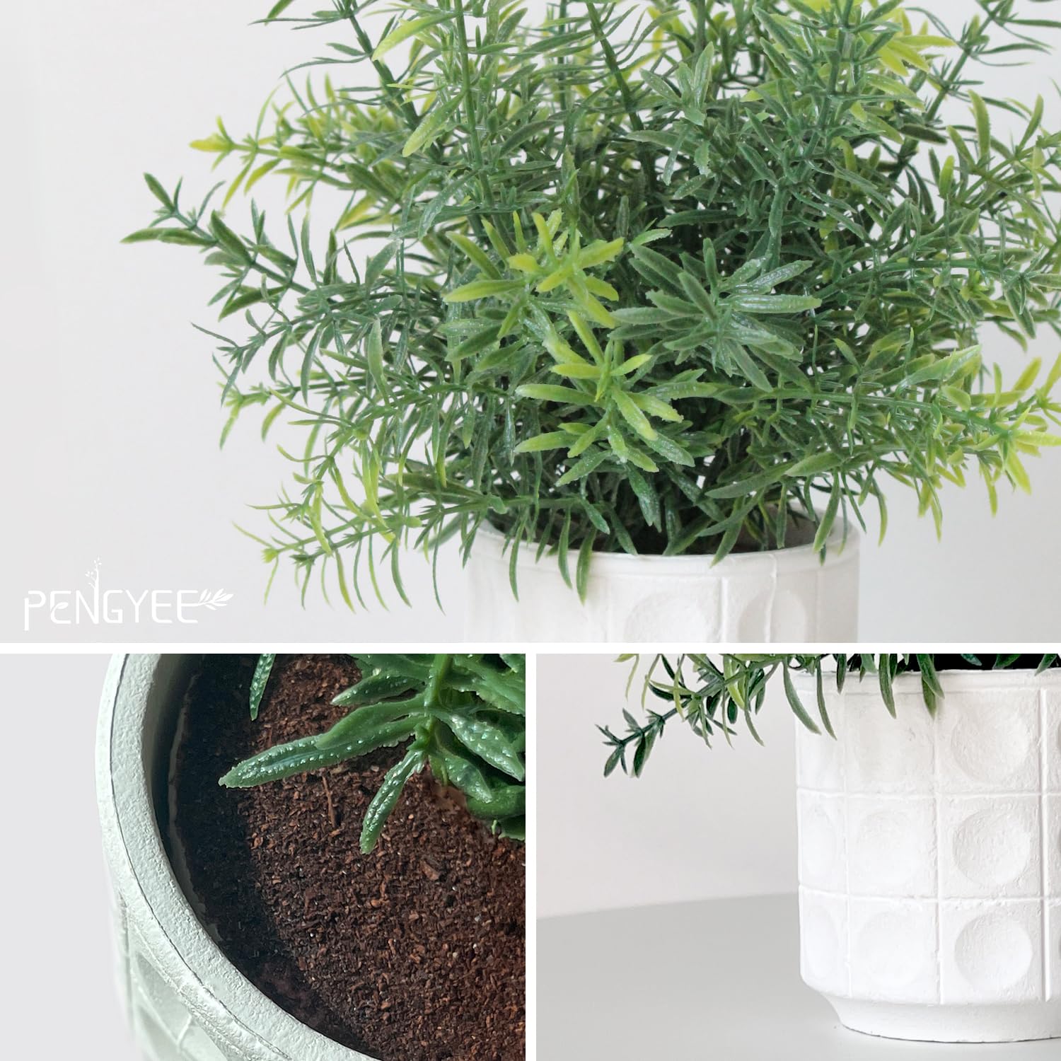 PENGYEE styled on a bathroom shelf showing moisture-free greenery benefit