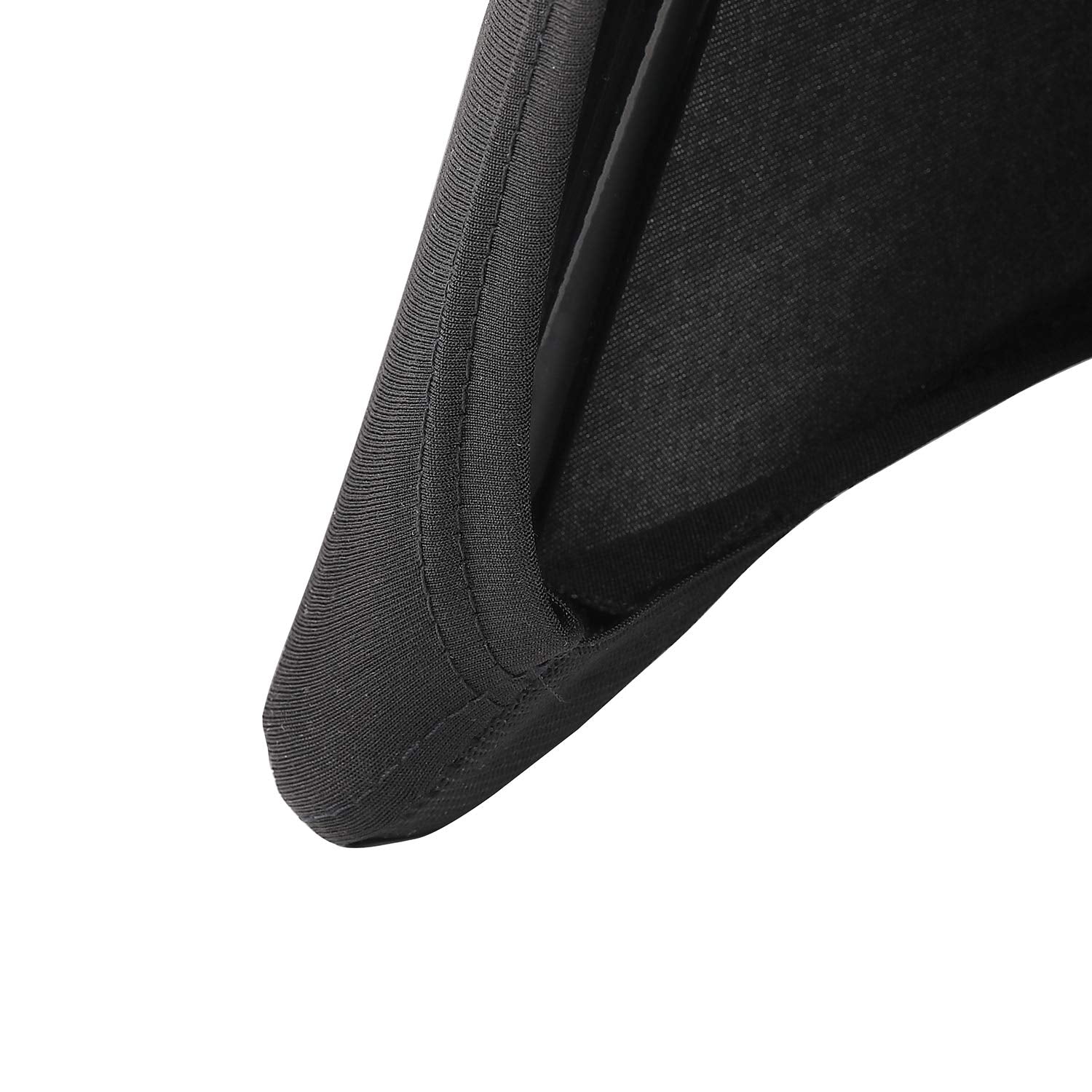 Peomeise cover on chair with ruler for scale showing fit on standard chairs benefit sizing clarity