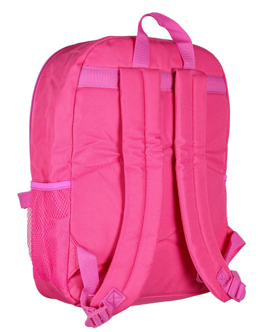 Peppa Pig side mesh pocket holding water bottle for hydration-on-the-go benefit